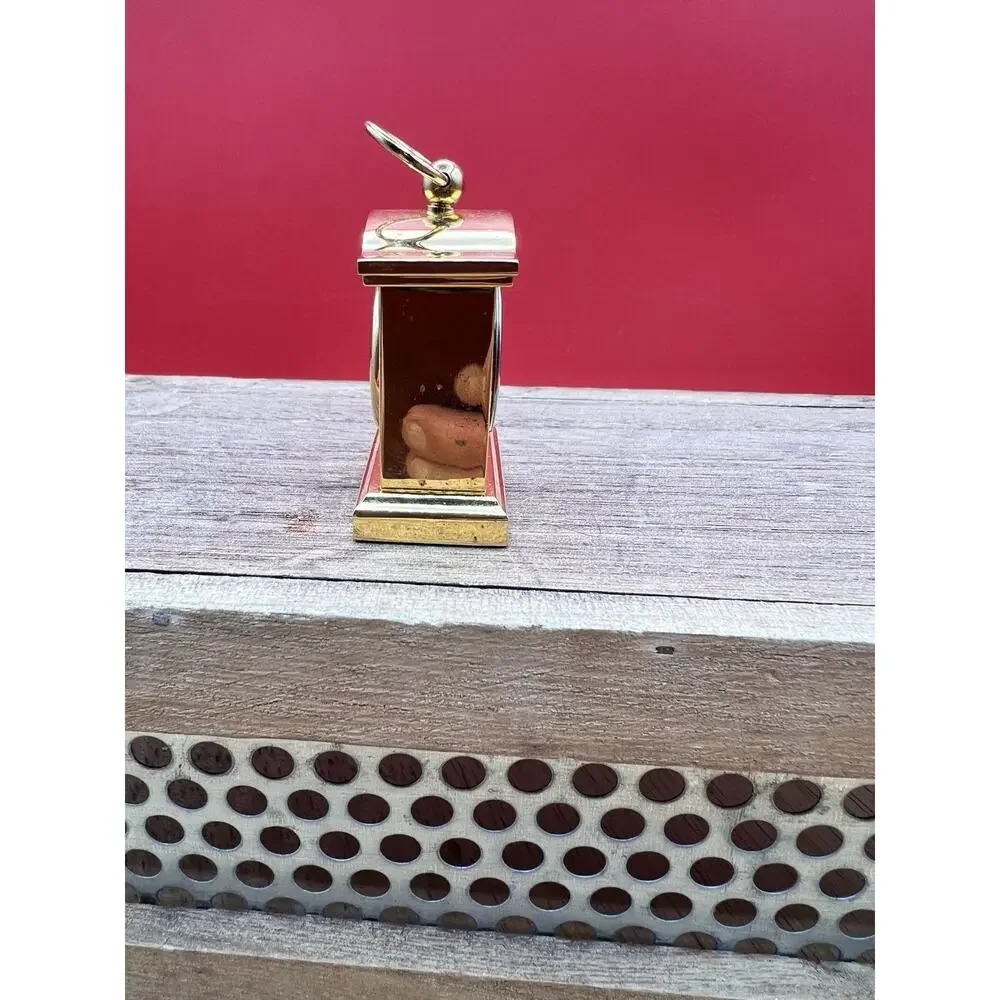 Vintage Minnie Mouse Small Brass Clock Analog Official Disney New Battery.